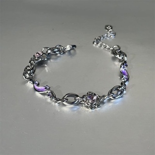 Purple Love Zircon Bracelet Accessories Light Luxury Fashion