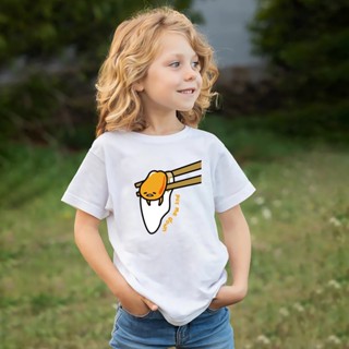 เสื้อยืด พิมพ์ลายไข่ขี้เกียจ Gudetama น่ารัก อเนกประสงค์ แฟชั่นสําหรับเด็กผู้ชาย และเด็กผู้หญิง
