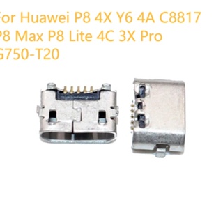 แท่นชาร์จ USB ขนาดเล็ก สําหรับ Huawei P8 4X Y6 4A C8817 P8 Max P8 Lite 4C 3X Pro G750-T20 2 ชิ้น
