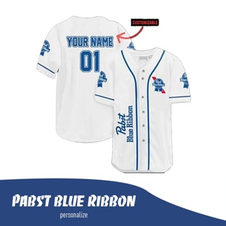 Pabst Blue Ribbon personalized - Jersey เสื้อเบสบอล - Sport fashion - Baseball Tshirt - สําหรับผู้ชาย, ผู้หญิง, unisex