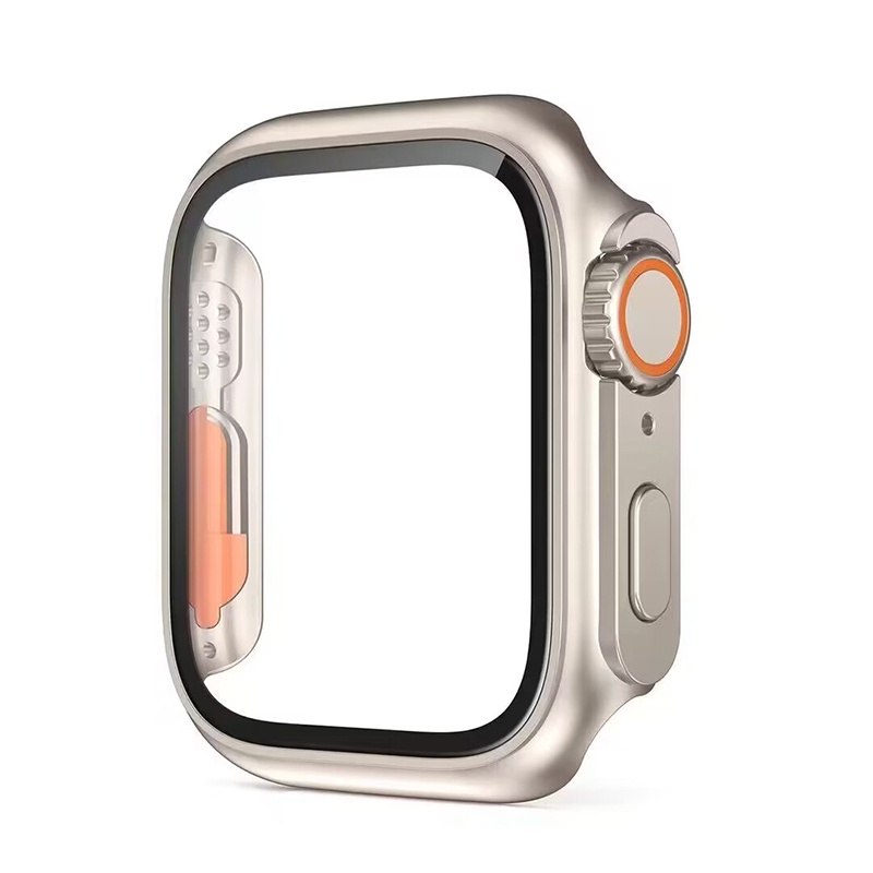 คำอธิบายเพิ่มเติมเกี่ยวกับ กระจก + เคส สําหรับ Apple Watch 8 7 45 มม. 41 มม. 44 มม. 40 มม. ฝาครอบป้องกันหน้าจอ เปลี่ยนกันชนพิเศษ iWatch Series 4 5 6 SE อุปกรณ์เสริม