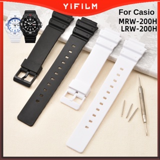Yifilm สายนาฬิกาข้อมือ ยางซิลิโคน แบบเปลี่ยน สําหรับ Casio Watch LRW-200H MRW-200H W-800