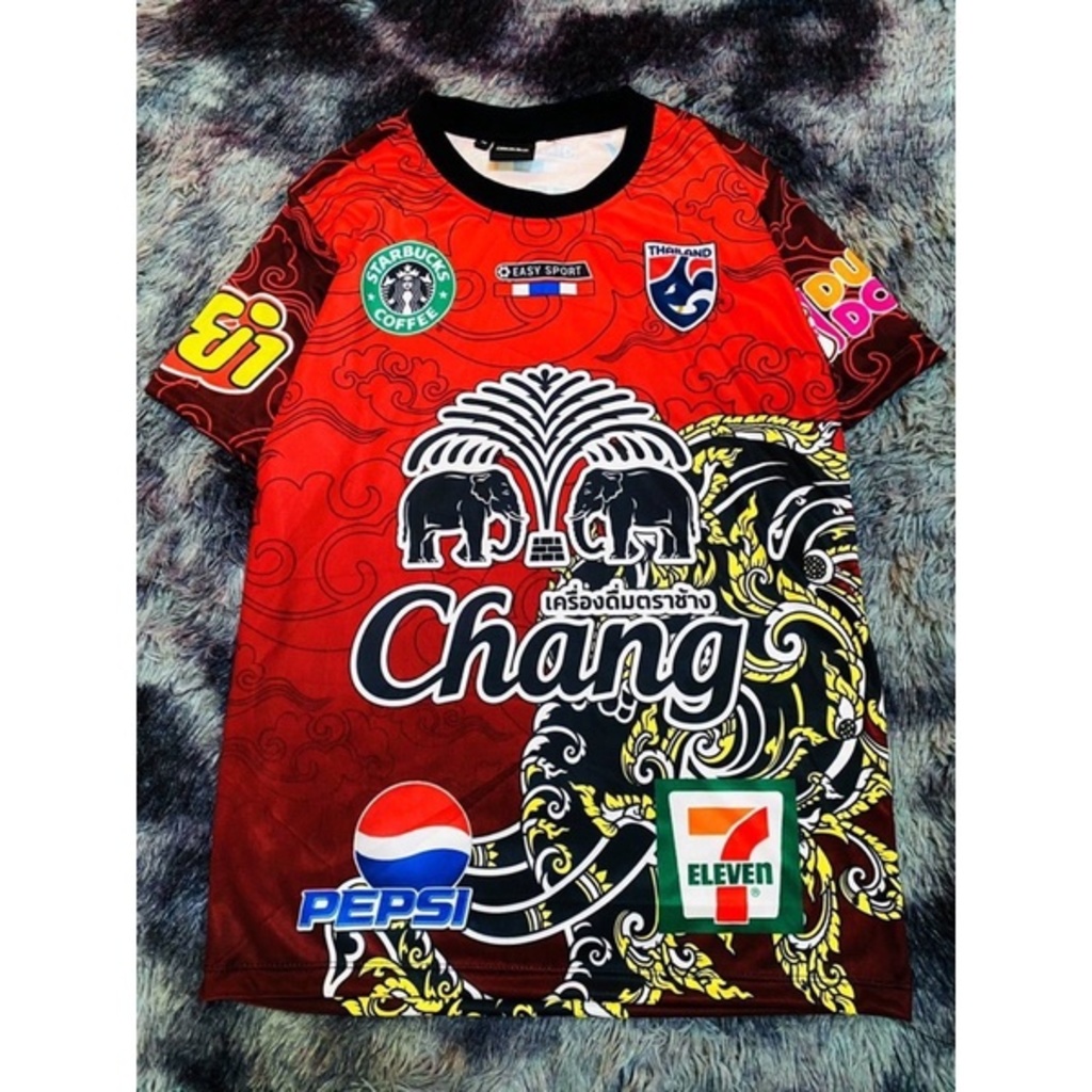 เสื้อกีฬาแขนสั้น-พิมพ์ลาย-สไตล์ไทย-สวมใส่สบาย-2023