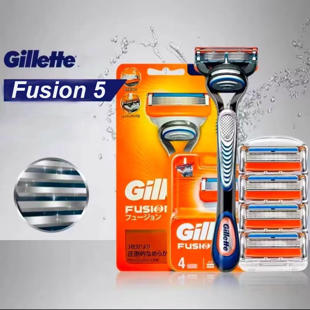 Gillette Fusion 5 มีดโกนผู้ชาย 5 ชั้น Sharp และความปลอดภัยโกนหนวดมีดโกน ...
