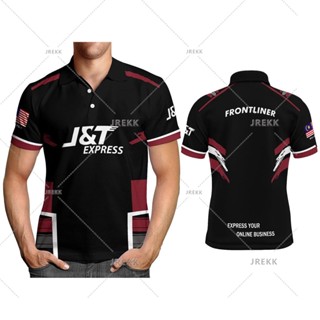 ใหม่ เสื้อยืดโปโล แขนสั้น พิมพ์ลาย Frontliner J&amp;T Express สําหรับผู้ชาย 2023