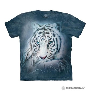 ภูเขา 1059645 เสื้อยืด ลายเสือสีฟ้า สีขาว สไตล์คลาสสิก สําหรับผู้ใหญ่ ทุกเพศ 5XL