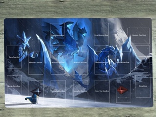 Yugioh TCG Playmat Yu-Gi-Oh Trishula Dragon of the ice Barrier แผ่นรองเมาส์ สําหรับเล่นเกม