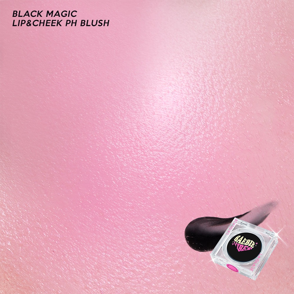 เกี่ยวกับ LA GLACE Black Magic Lip & Cheek PH Blush Your Shade 3.5g + Tiny Puff Random 1pcs.