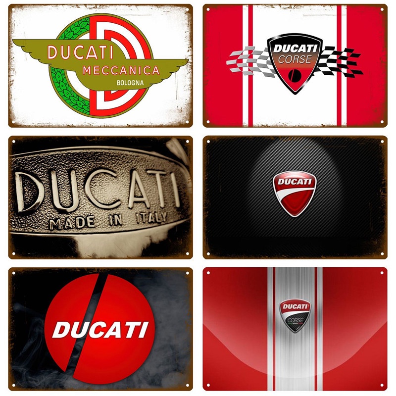 โปสเตอร์โลหะดีบุก-ลาย-ducati-สไตล์วินเทจ-เรโทร-สําหรับตกแต่งผนังบ้าน-ร้านอาหาร