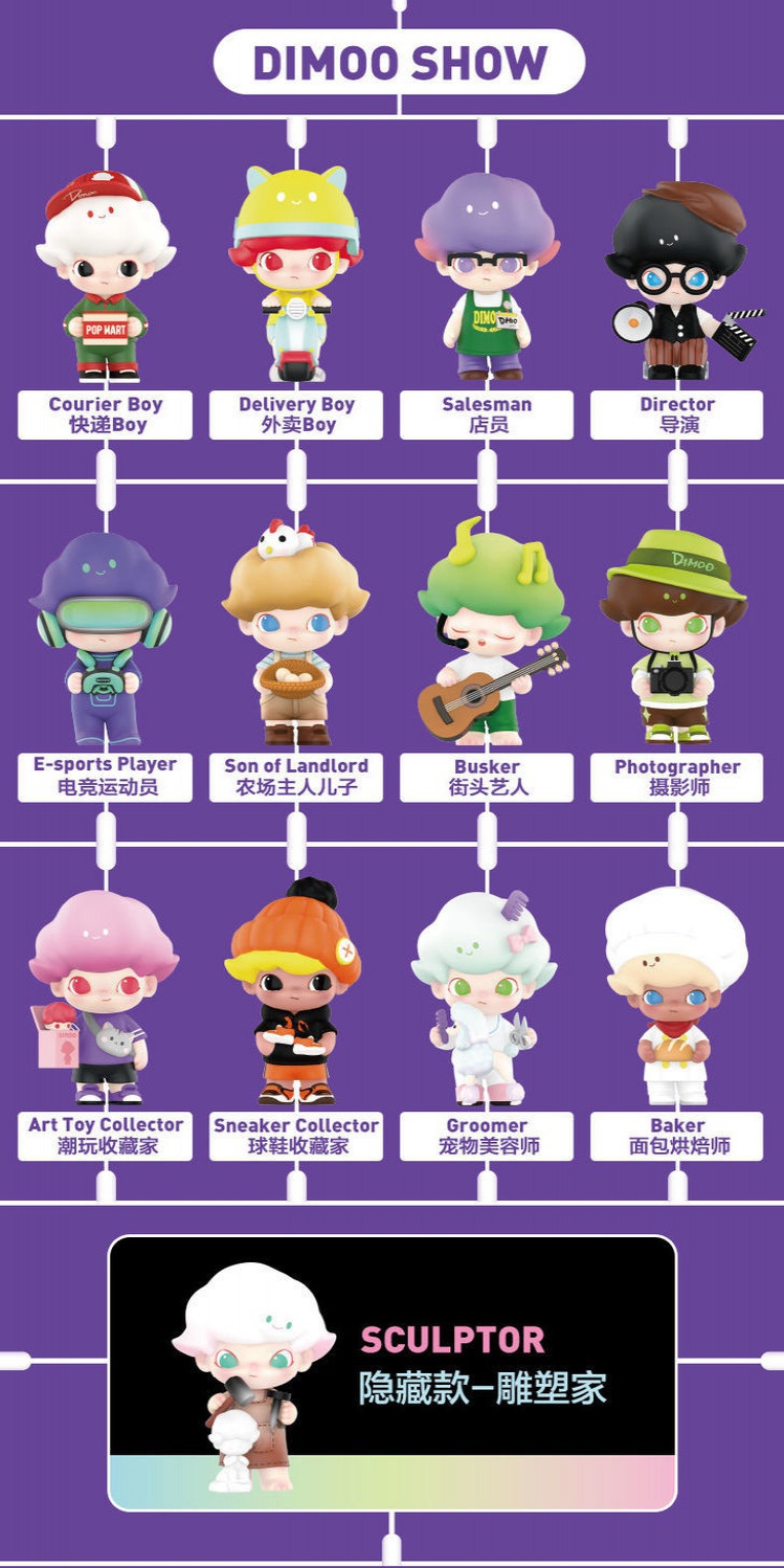 Dimoo Social University Mystery Box ฟิกเกอร์ของแท้อินเทรนด์เล่น ...