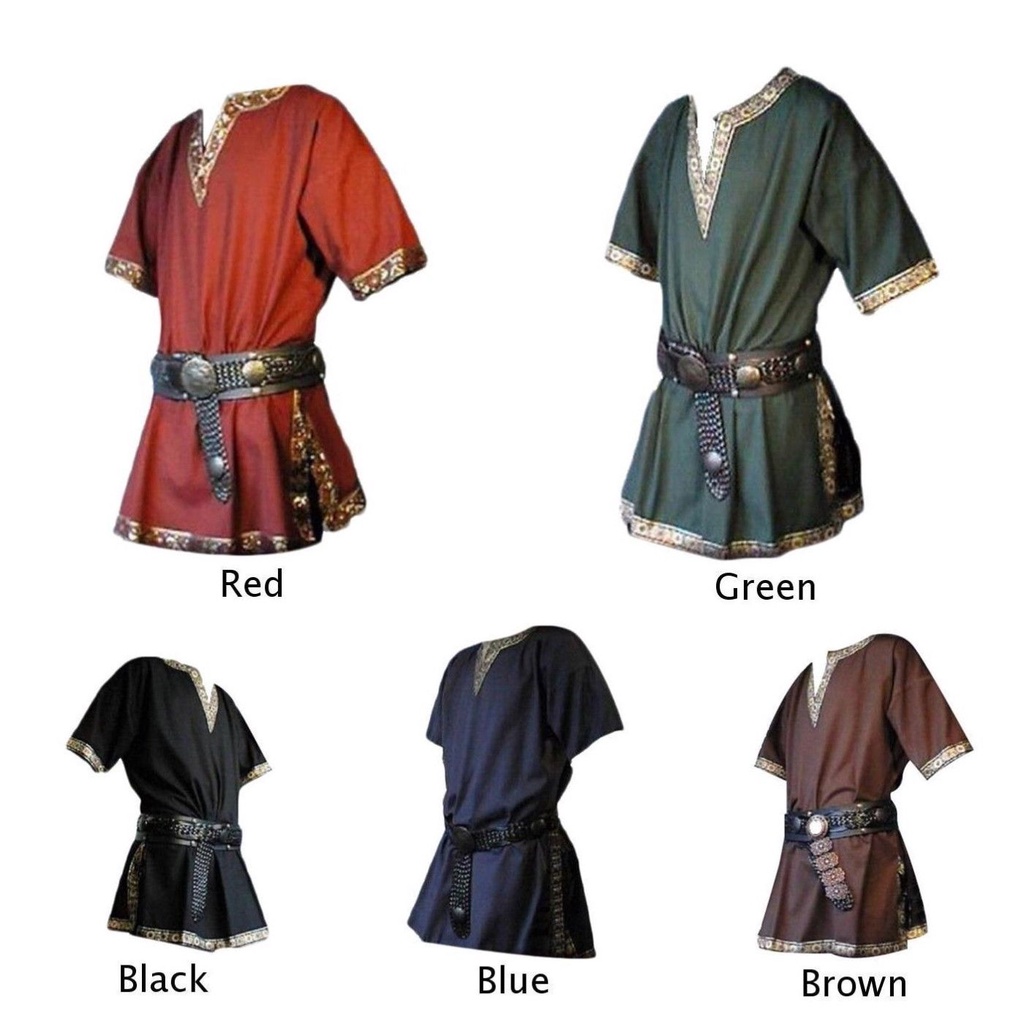 เสื้อคอสเพลย์-renaissance-tunic-norseman-saxon-สําหรับผู้ชาย