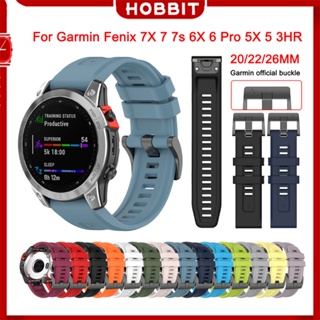 สายนาฬิกาข้อมือซิลิโคน 26 มม. สําหรับ Garmin Fenix 7X 6X 6XPro 5X Easyfit Wriststrap Garmin Fenix 3 HR Band Quick Release