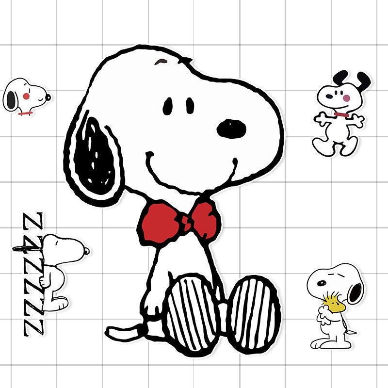 สติกเกอร์-ลายการ์ตูน-snoopy-น่ารัก-ขนาดใหญ่-สําหรับติดตกแต่งกระเป๋าเดินทาง-รถเข็น-ห้อง-ตู้เย็น