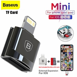 Baseus Mini Micro SD TF Card Reader อะแดปเตอร์ 8Pin OTG การ์ดรีดเดอร์หน่วยความจํา สําหรับ iPhone - 24h จัดส่ง