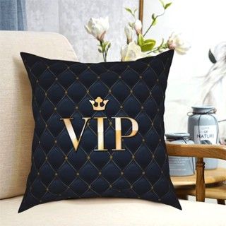 Vip ปลอกหมอน ผ้าโพลีเอสเตอร์ ทรงสี่เหลี่ยม มีซิป ขนาด 45*45 ซม. สําหรับตกแต่งบ้าน