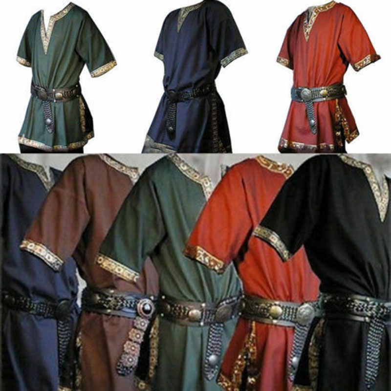 เสื้อคอสเพลย์-renaissance-tunic-norseman-saxon-สําหรับผู้ชาย