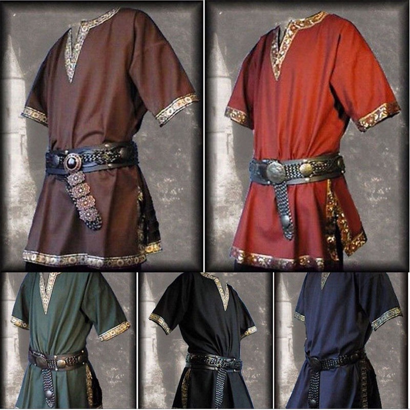 เสื้อคอสเพลย์-renaissance-tunic-norseman-saxon-สําหรับผู้ชาย