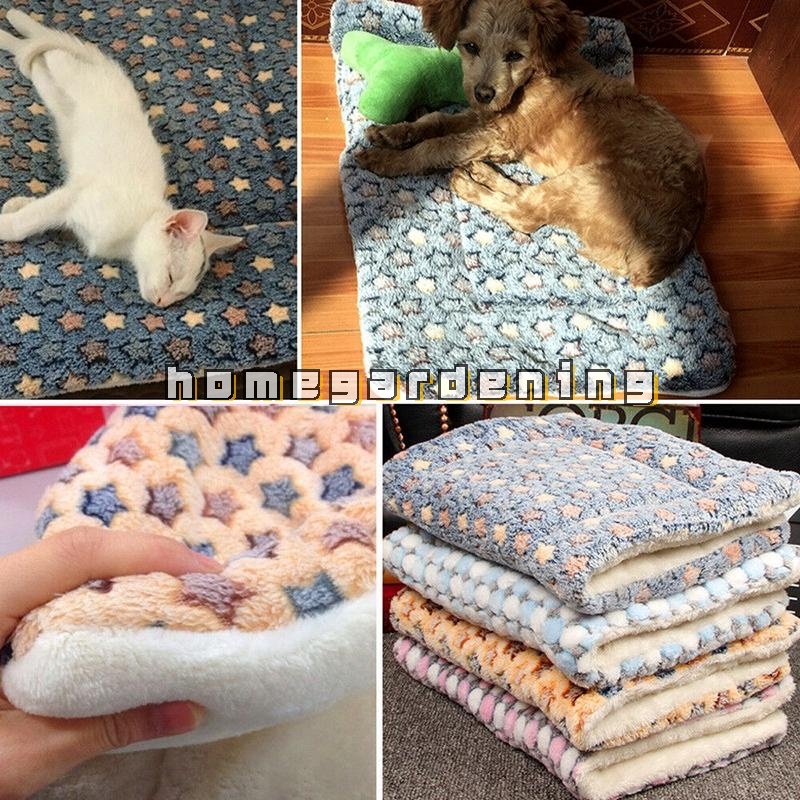 ภาพประกอบของ ที่นอน ผ้าห่ม ผ้าสักหลาด แบบหนา แบบนิ่ม ให้ความอบอุ่น ซักทําความสะอาดได้ สําหรับสัตว์เลี้ยง สุนัข แมว