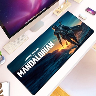 แผ่นรองเมาส์ พิมพ์ลาย Mandalorian HD กันลื่น Xxl90X40 ซม. สําหรับคอมพิวเตอร์ตั้งโต๊ะ