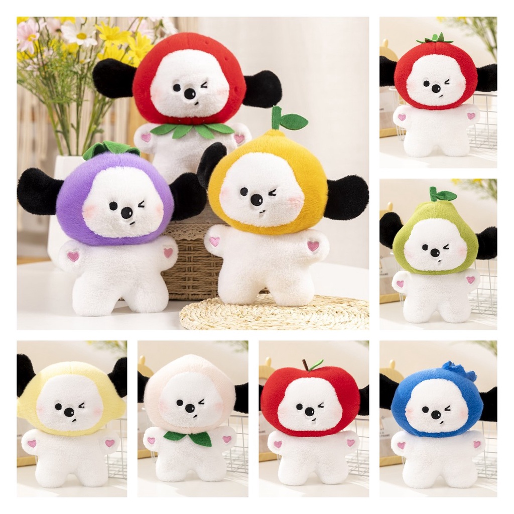 ของเล่นตุ๊กตาสุนัข-pachacha-น่ารัก-น่ากอด-พร้อมสําเนียงผลไม้สดใส