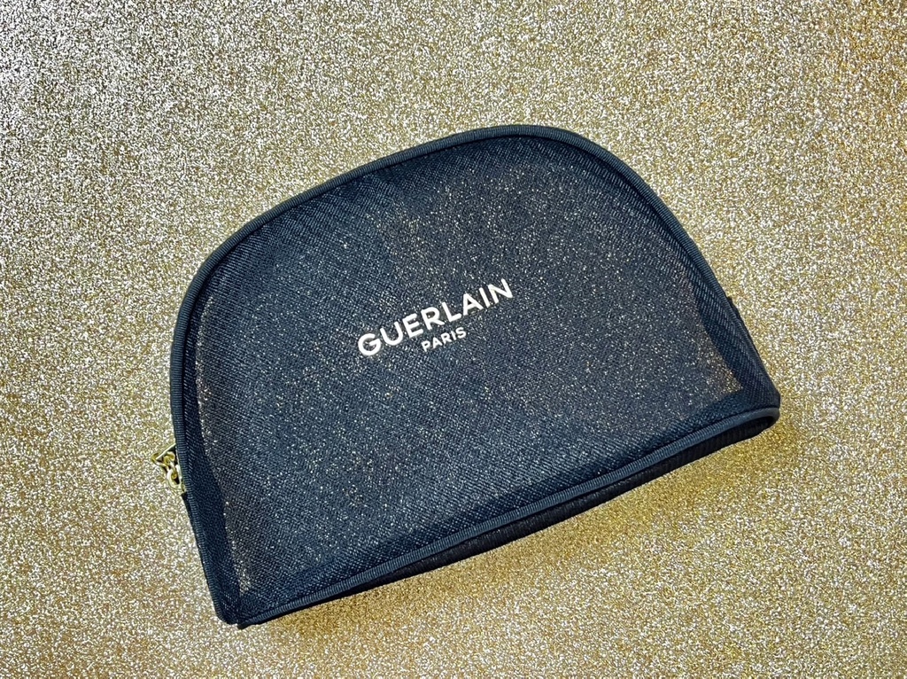 guerlain-black-mesh-makeup-pouch-guerlain-ผ้ามุ้ง-วัสดุแข็งแรง