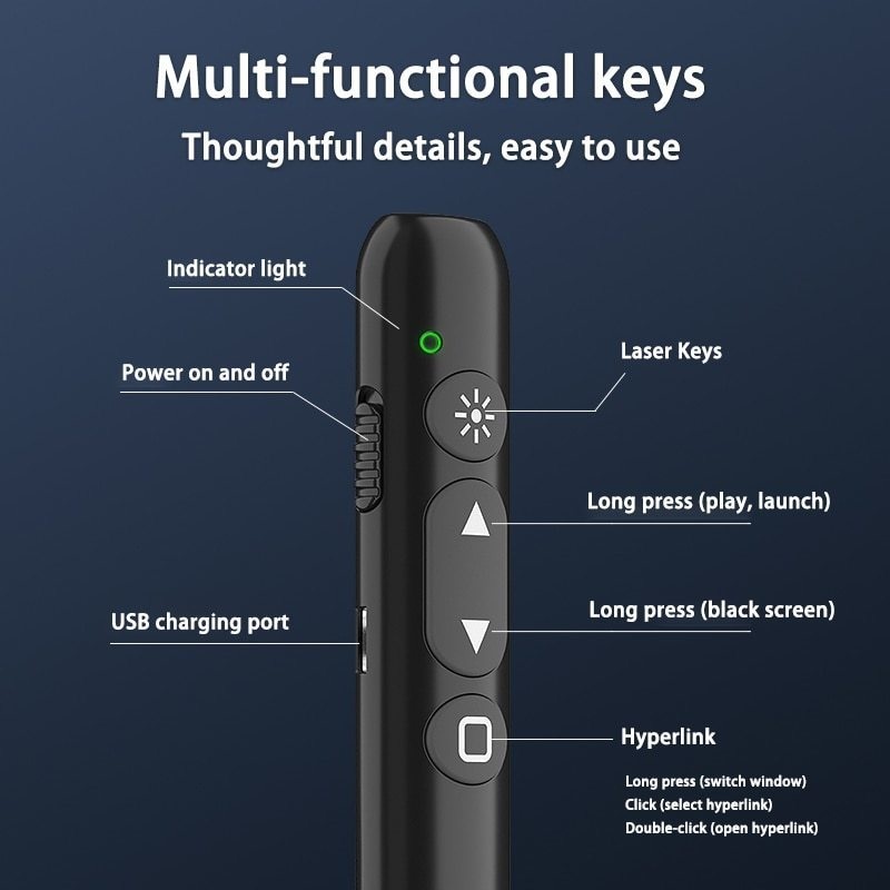 ตัวควบคุมเลเซอร์ไร้สาย-2-4ghz-ppt-สีแดง-รองรับ-windows-system-linux-android-excel-ppt-word-แบบชาร์จไฟได้