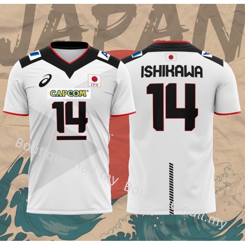 เสื้อกีฬาแขนสั้น ลายทีมวอลเลย์บอล Nishida R.TAKAHASHI ISHIKAWA 2024 ...