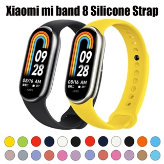 Xiaomi Mi band 8 สายซิลิโคน เปลี่ยนได้ สายนาฬิกาข้อมือ Miband 8 Smartwatch ซิลิโคน สายรัดกีฬา