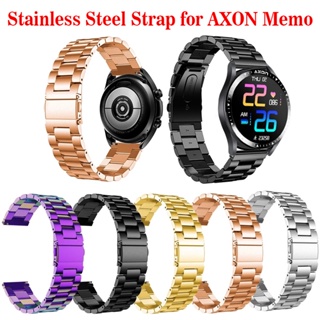 สายนาฬิกาข้อมือสเตนเลส สําหรับ Axon Memo Smart Watch