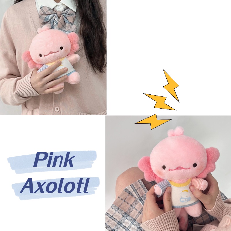 ของเล่นตุ๊กตาการ์ตูน-axolotl-plushie-น่ารัก-และถุงบรรจุภัณฑ์-สําหรับเด็ก