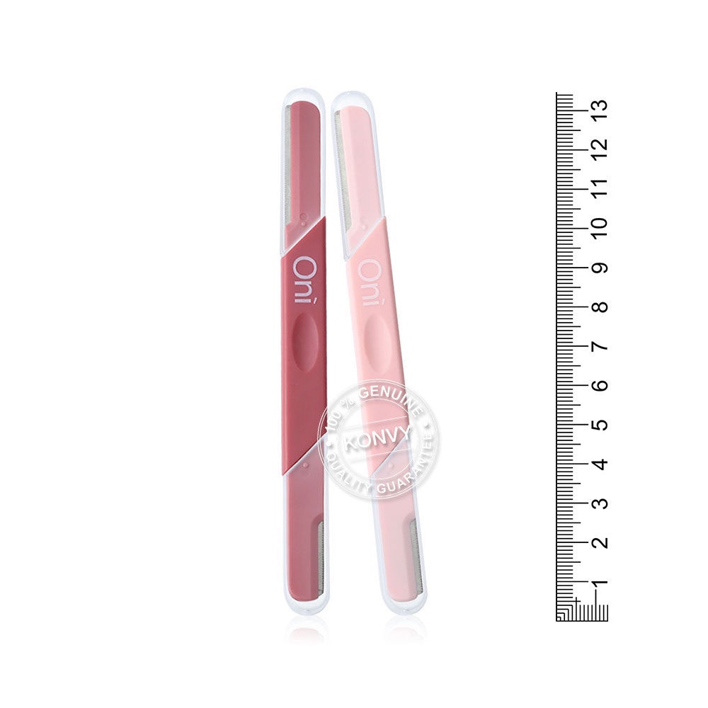 Oni Double-ended Eyebrow Razor 2pcs ที่กันคิ้วสีชมพูโอนิ 2 หัว ใบมีดคม ...