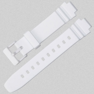 Yifilm สายนาฬิกาข้อมือยางเรซิ่น พร้อมปากนูน 12 มม. สีขาว สําหรับ Casio Watch Band LRW-250H LX-500H