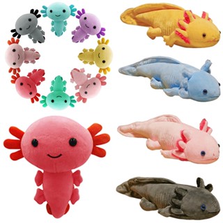 Kawaii Axolotl ตุ๊กตาการ์ตูนสัตว์น่ารัก ตุ๊กตายัดไส้ ตุ๊กตาสําหรับเด็ก วันเกิด คริสต์มาส ฮาโลวีน ของขวัญ ตกแต่งบ้าน