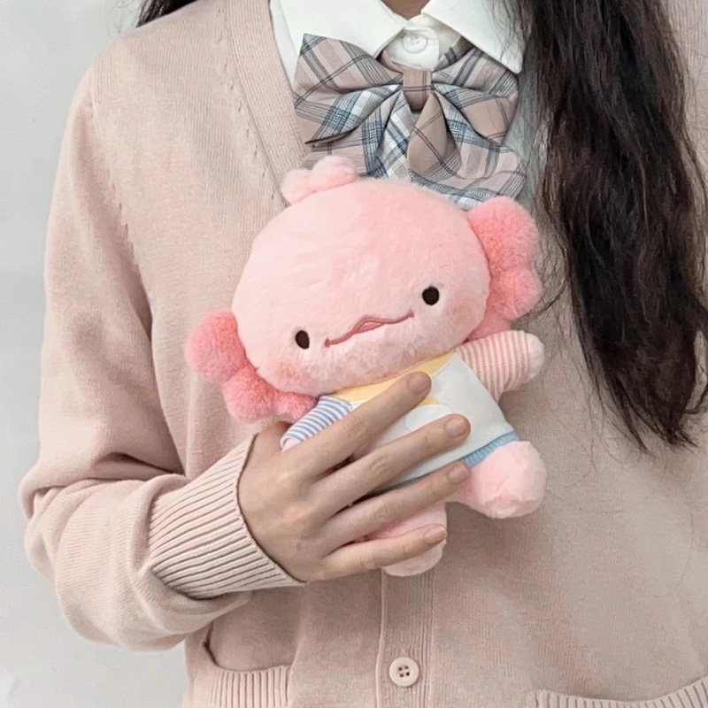 ของเล่นตุ๊กตาการ์ตูน-axolotl-plushie-น่ารัก-และถุงบรรจุภัณฑ์-สําหรับเด็ก