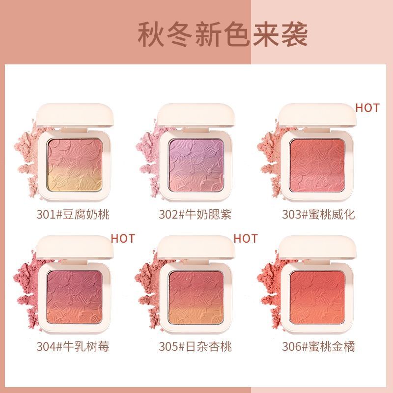 gogo-tales-triple-pink-gradual-powder-blusher-naked-makeup-natural-slim-sun-red-enhance-tone