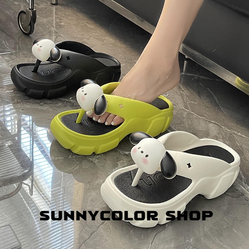 sunnycolor-รองเท้าแตะ-วัสดุ-eva-รองเท้าแตะหญิง-ลำลองสำหรับผู้หญิง-พื้นรองเท้าหนามาก-มีจําหน่ายในสต็อก-b20h186