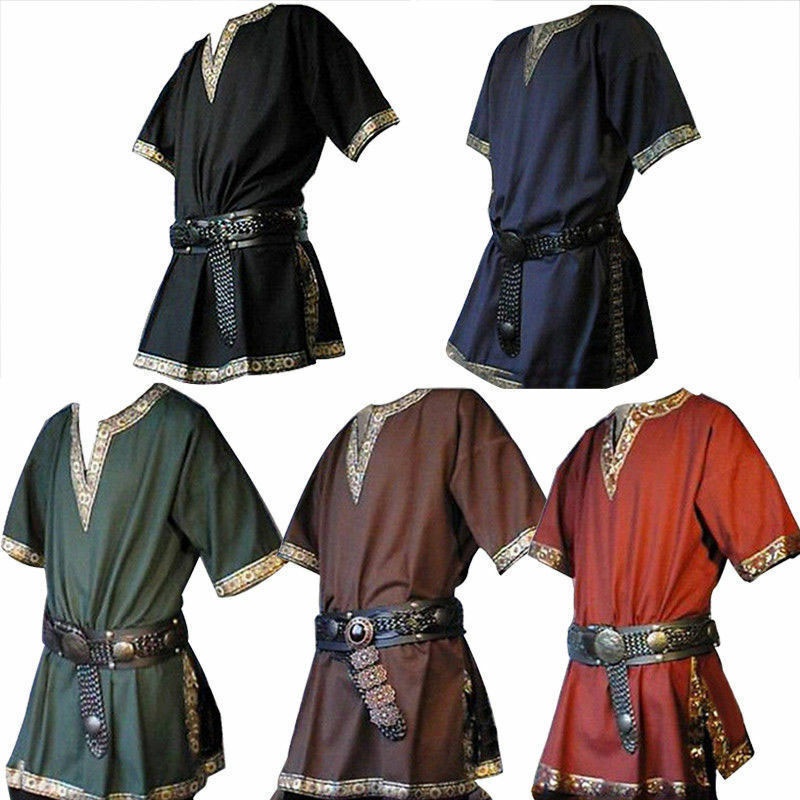 เสื้อคอสเพลย์-renaissance-tunic-norseman-saxon-สําหรับผู้ชาย