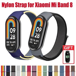 สายนาฬิกาข้อมือไนล่อน แบบเปลี่ยน สําหรับ Xiaomi Mi Band 8 Miband 8 Xiaomi Mi Band 8