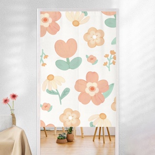ผ้าม่านประตู ลายดอกไม้ สไตล์นอร์ดิก สําหรับตกแต่งบ้าน ห้องนอน หอพัก