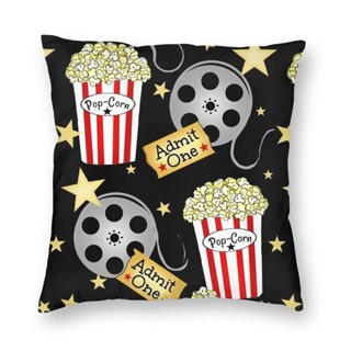 ปลอกหมอนอิง ลายภาพยนตร์ VIP Night Pop Corn สไตล์วินเทจ สําหรับตกแต่งบ้าน โซฟา