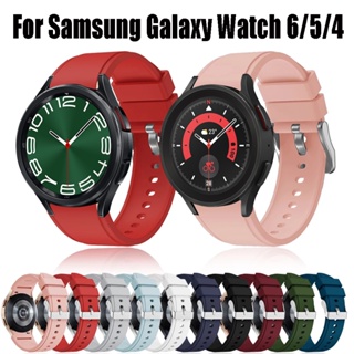 สายนาฬิกาข้อมือซิลิโคน อุปกรณ์เสริม สําหรับ Samsung Galaxy watch 6 5 4 40 มม. 44 มม. Samsung Galaxy watch 5 pro watch 6 classic 43 47 มม. watch 4 classic 42 46 มม.