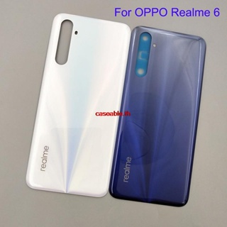 Cath- ฝาครอบแบตเตอรี่ด้านหลัง แบบพลาสติก พร้อมสติกเกอร์ สําหรับ Oppo Realme 6 RMX2001 BBK R2001 Realme 6