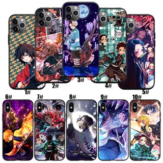 เคสซิลิโคนนิ่ม ลายอนิเมะ Demon Slayer Kimetsu no Yaiba BO2 สําหรับ iPhone 11 Pro Max XR SE 2020