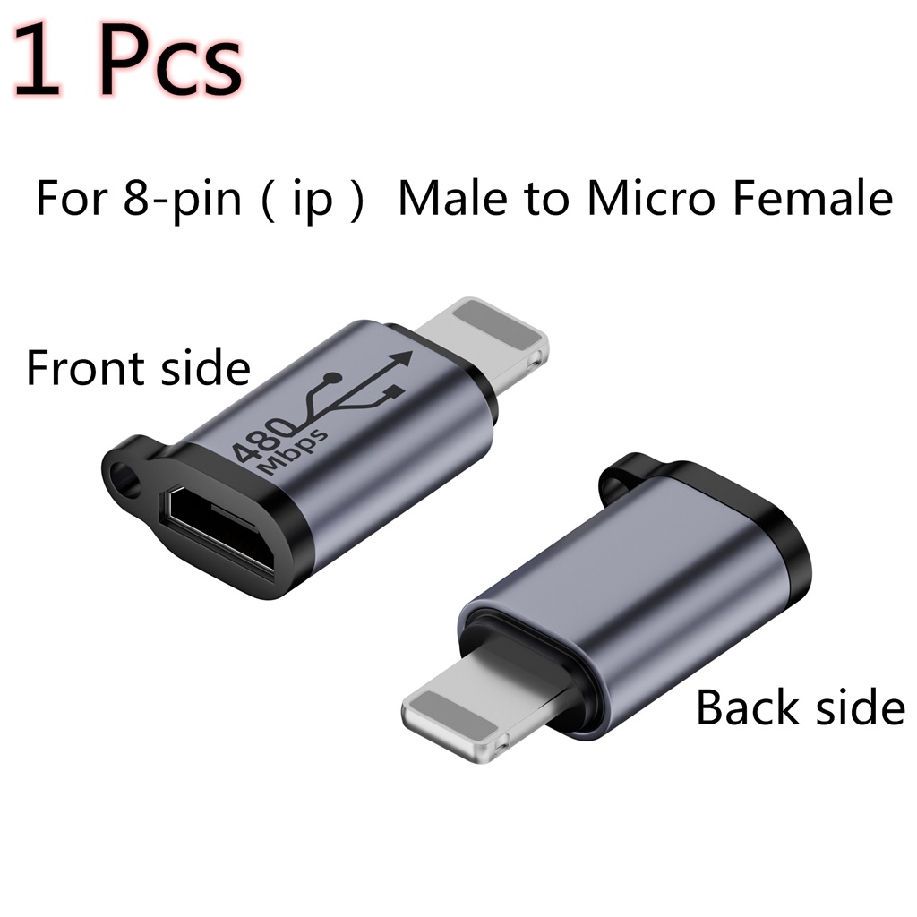 อะแดปเตอร์แปลงไมโคร USB Mini USB 8-Pin เป็น Micro Type C ตัวผู้ เป็นตัว ...