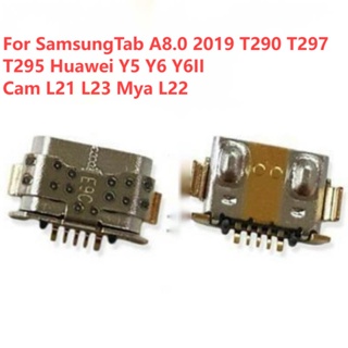 ตัวเชื่อมต่อพอร์ตชาร์จ สําหรับ Samsung Galaxy Tab A8.0 2019 T290 T297 T295 Huawei Y5 Y6 Y6II Cam L21 L23 Mya L22 Tab A 8.0 2019 5-50 ชิ้น