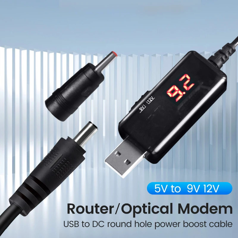 Olaf USB to DC สายไฟ 5V ถึง 9 V/12 V Digital Boost Converter USB เป็น ...
