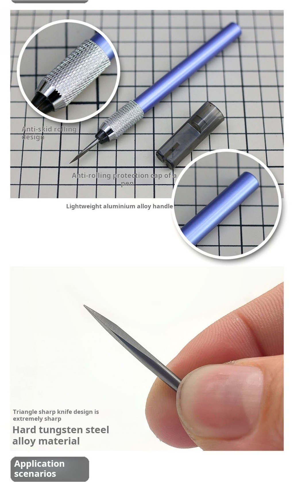 เหล็กทังสเตน Scriber Parting Line C-Plane MS073 แกะสลักสําหรับ Gundam ...