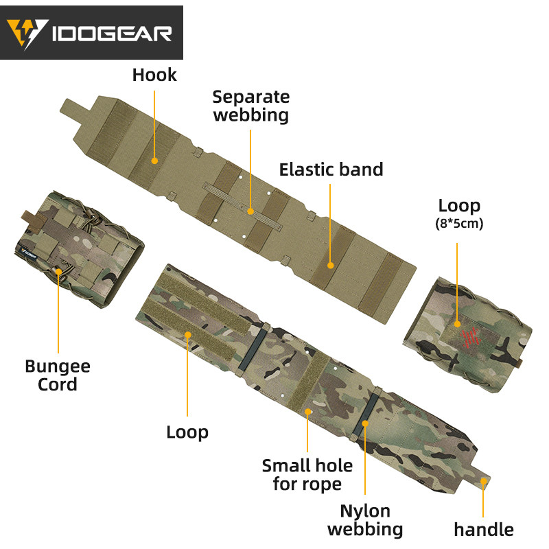 IDOGEAR ยุทธวิธีกระเป๋าทางการแพทย์ MOLLE Hook & Loop ขนาดใหญ่ 35132 ...