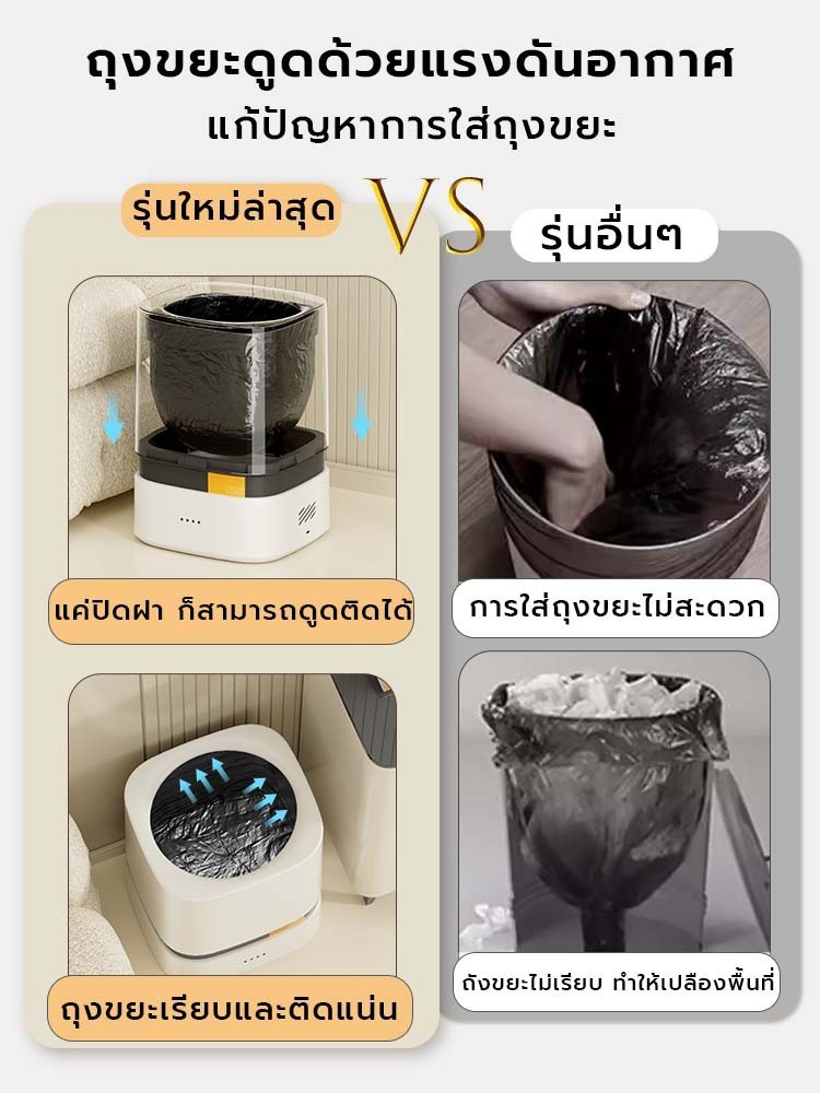 Nest Box ถังขยะดูดถุงอัตโนมัติ ถังขยะมินิมอล ดีไซต์สวย สามารถวางได้ทุก ...