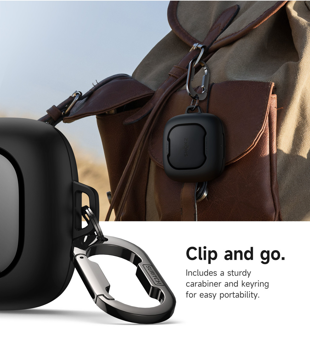 Slim และมีสไตล์โปร่งใสกันกระแทกหูฟังฝาครอบพร้อม Carabiner สําหรับ Shokz ...